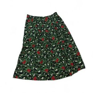Bechamel Vintage 90s Floral Hearts Midi skirt sz 12
